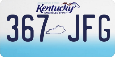 KY license plate 367JFG