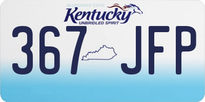 KY license plate 367JFP