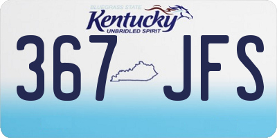 KY license plate 367JFS