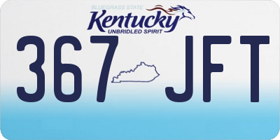 KY license plate 367JFT