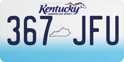 KY license plate 367JFU