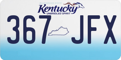 KY license plate 367JFX