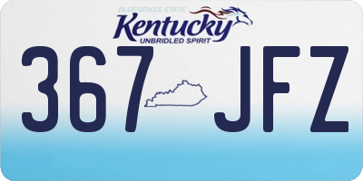 KY license plate 367JFZ