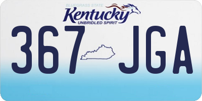 KY license plate 367JGA