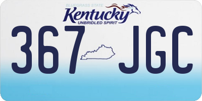 KY license plate 367JGC