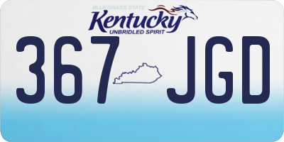 KY license plate 367JGD