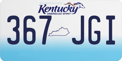 KY license plate 367JGI