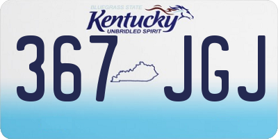 KY license plate 367JGJ