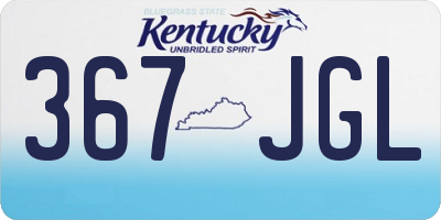 KY license plate 367JGL