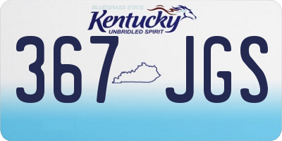 KY license plate 367JGS