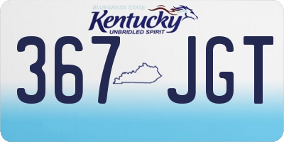 KY license plate 367JGT