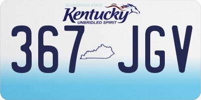 KY license plate 367JGV