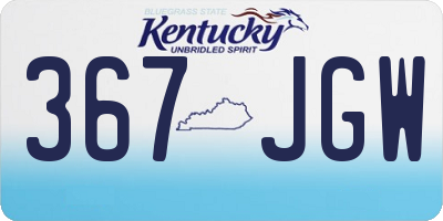 KY license plate 367JGW