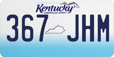 KY license plate 367JHM
