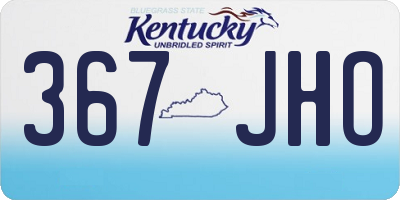 KY license plate 367JHO