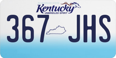 KY license plate 367JHS