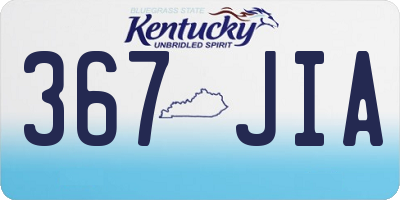 KY license plate 367JIA