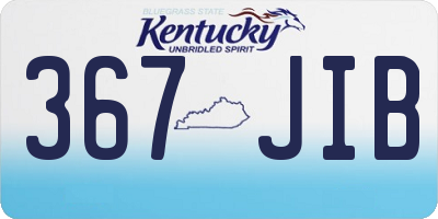 KY license plate 367JIB