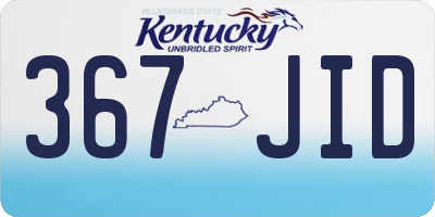 KY license plate 367JID