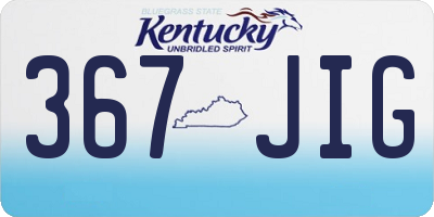 KY license plate 367JIG