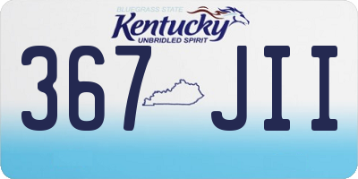 KY license plate 367JII