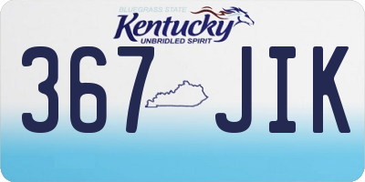 KY license plate 367JIK