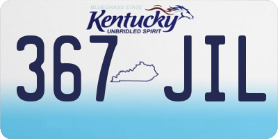 KY license plate 367JIL