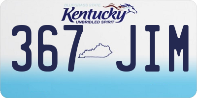 KY license plate 367JIM