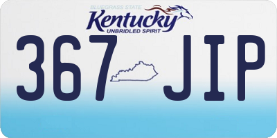 KY license plate 367JIP