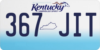 KY license plate 367JIT