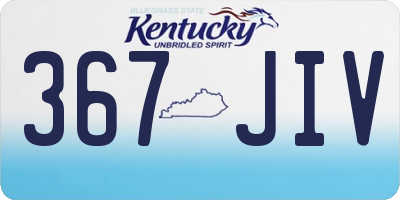 KY license plate 367JIV