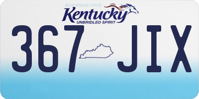 KY license plate 367JIX