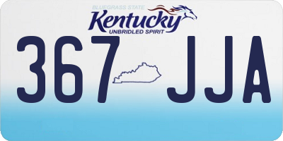 KY license plate 367JJA