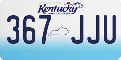 KY license plate 367JJU