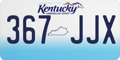 KY license plate 367JJX