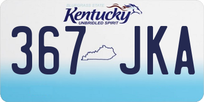 KY license plate 367JKA