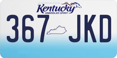 KY license plate 367JKD