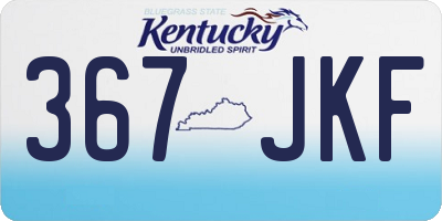 KY license plate 367JKF