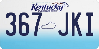 KY license plate 367JKI