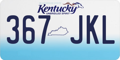 KY license plate 367JKL