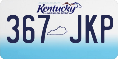 KY license plate 367JKP