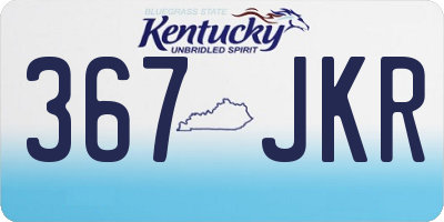 KY license plate 367JKR