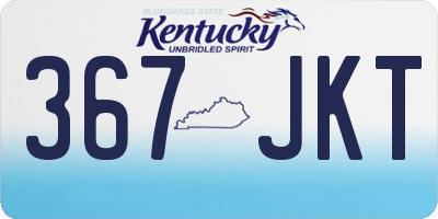KY license plate 367JKT