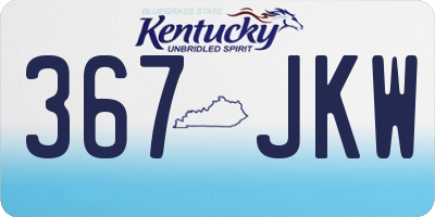 KY license plate 367JKW