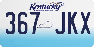 KY license plate 367JKX