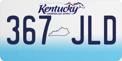 KY license plate 367JLD
