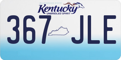 KY license plate 367JLE