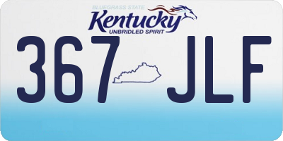 KY license plate 367JLF
