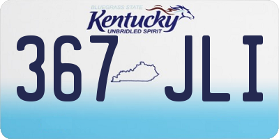 KY license plate 367JLI