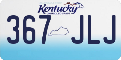 KY license plate 367JLJ